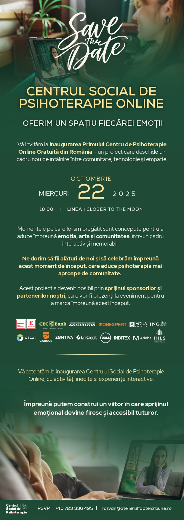 Se deschide primul Centru Social de Psihoterapie Online din România